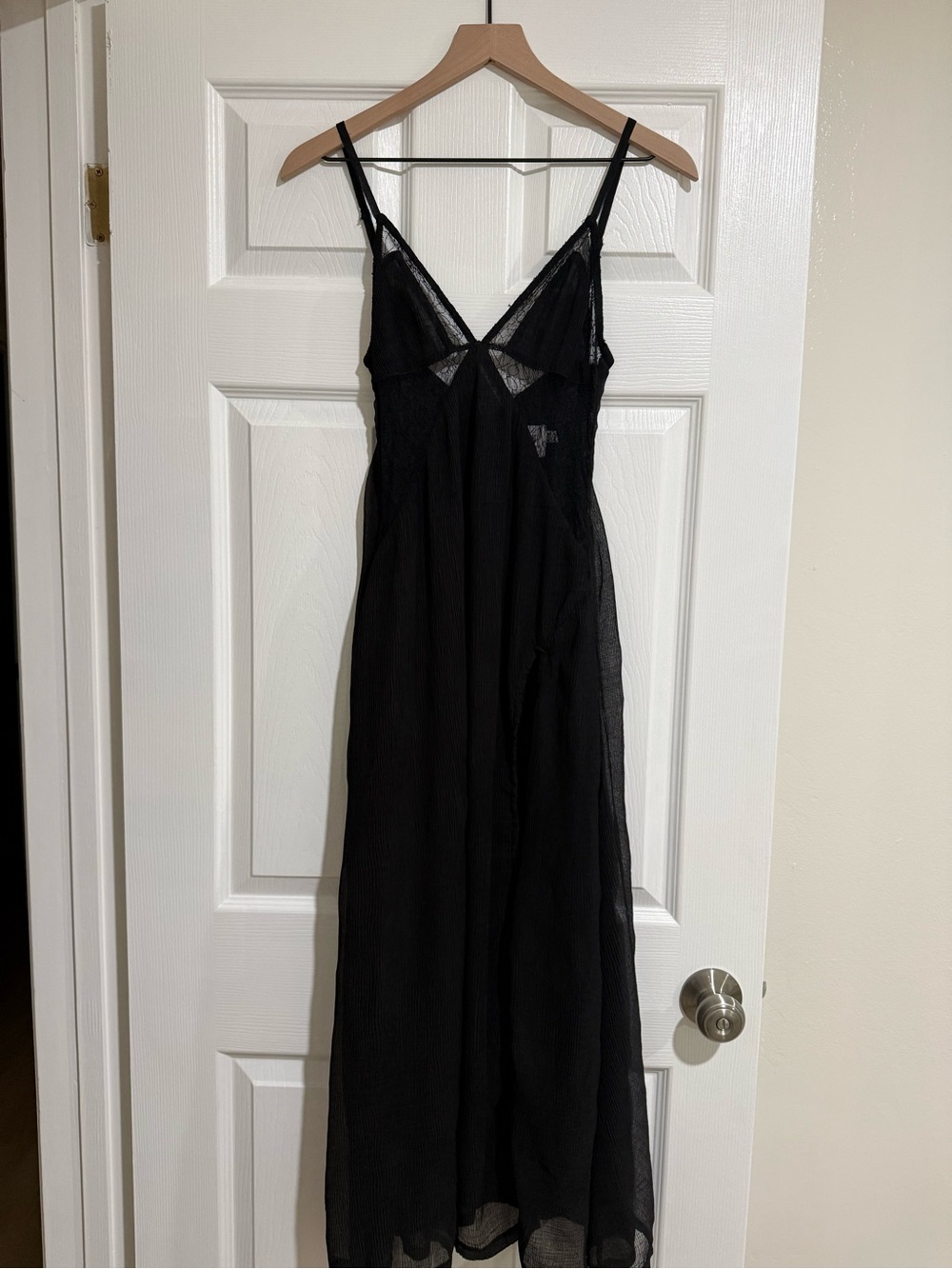 Princess Polly Black Sheer Lace Slip Gown